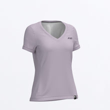 Load image into Gallery viewer, BreezyUPF_VNeckTShirt_W_DustyLilacMutedGrape_242259-_8784_Front