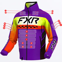 Load image into Gallery viewer, CustomColdCrossRR_Jacket_PurpleVisOrange_SKU_260099-_8065_Front