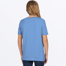 Load image into Gallery viewer, Broadcast_PremiumTShirt_Y_TranquilBlueBlack_242285-_4110_back