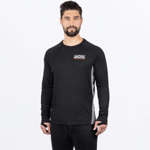 Charger l'image dans la galerie, MEndeavorMerinoHybrid_Longsleeve_BlackGreyHthr_SKU_211340-_1007_Front
