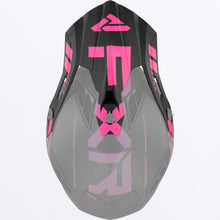 Load image into Gallery viewer, HeliumRaceDiv_HelmetPeak_BlackEPink_221704-_1094_front
