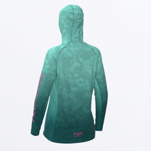 Charger l'image dans la galerie, Derby_UPF_Pullover_Hoodie_W_SeafoamCamoEPink_232246_5994_back**hover**
