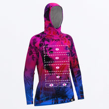 Charger l'image dans la galerie, Attack_UPF_Pullover_Hoodie_W_FuchsiaBlueTropical_232203-_9141_front
