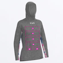 Charger l'image dans la galerie, Attack_UPF_Pullover_Hoodie_W_GreyHeatherPinkBlueDye_232203-_0796_front
