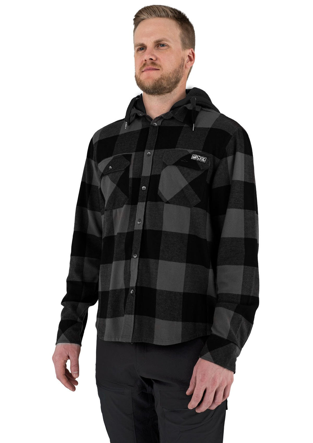 M Timber Hooded Flannel Shirt 21